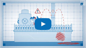 The risk of chemical splashes in the manufacture of soft drinks