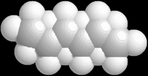 Imagen de una molécula apolar: una molécula no polarizada